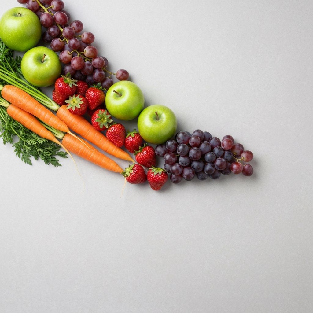 Various fresh vegetables and fruits